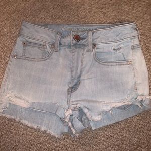 American Eagle Light Wash Denim Shorts
